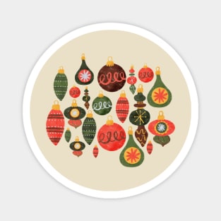 Vintage Christmas Ornaments Magnet